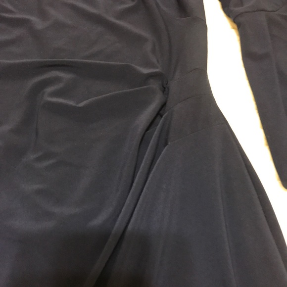 Ralph Lauren Off Shoulder Blue Bell Sleeve Dress - Picture 4 of 7